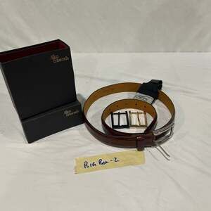 Allen Edmonds Tulliani Italian Calfskin Belt, Brown Mock Croc, Size 36 —